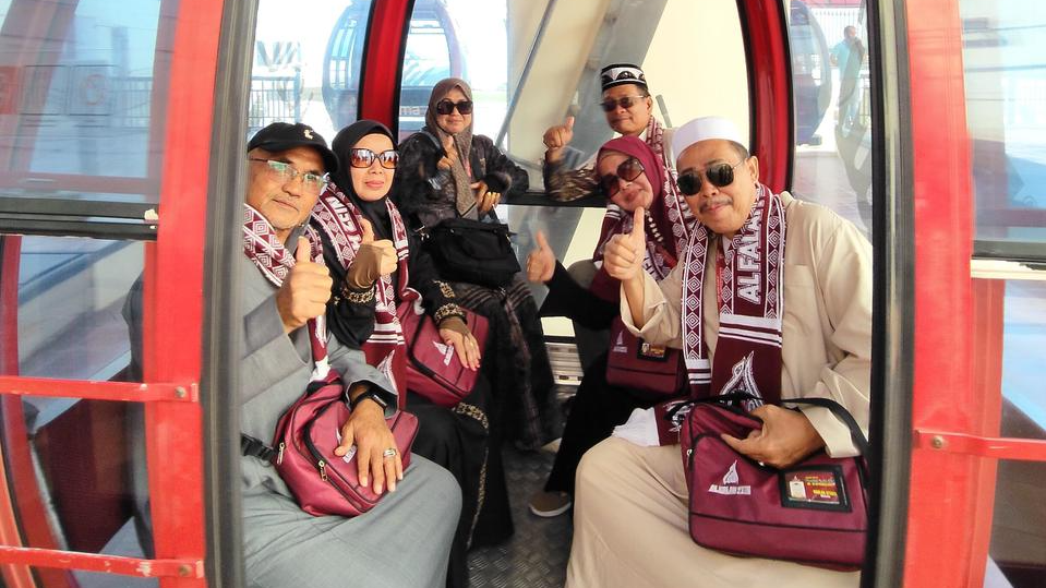 jamaah naik cable car thoif